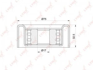 Ролик натяжного механизма приводного ремня PB-5126 LYNXAUTO