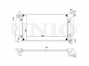 Радиатор охлаждения двигателя RAD-10022 UNIO