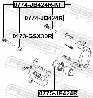 INFINITI EX/QX50 (J50) 2008> d8,2 mm 0774-JB424R-KIT FEBEST
