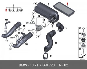 Фильтр воздушный MINI OE 13 71 7 568 728 BMW