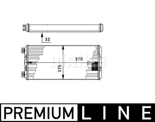Радиатор отопителя Actros/Axor 943.899 AH 131 000P MAHLE KNECHT