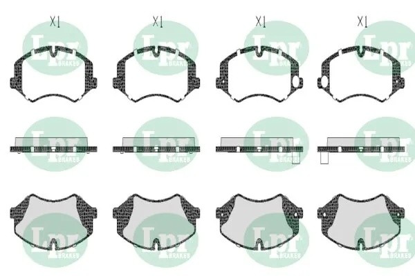 Комплект тормозных колодок 05P1616 05P1616 LPR