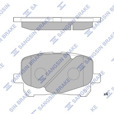 Колодки тормозные дисковые Toyota Previa ACR3 2.0 D-4D/2.4 16V VVT-i 03 SP1591 SP1591 SANGSIN
