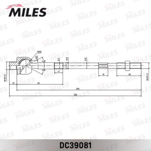 Тяга рулевая левая/правая DAEWOO MATIZ 98- DC39081 DC39081 MILES