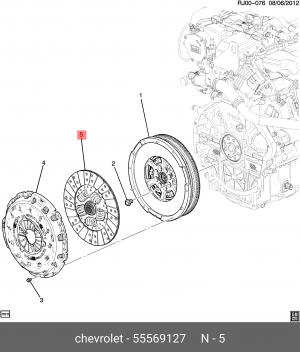 Диск сцепления   55569127 55569127 GENERAL MOTORS