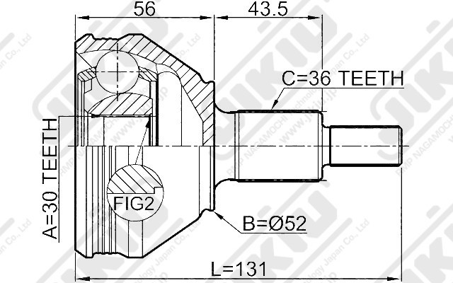 ШРУС JC33052 JC33052 JIKIU