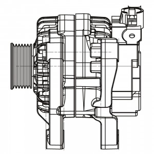 Генератор для а/м Peugeot 206 (98-) 1.4i/Partner (08-) 1.6i 70A (LG 2009) LG2009 START VOLT