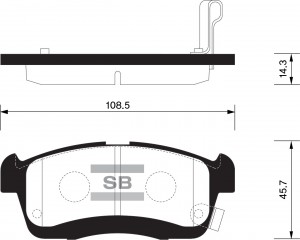 Колодки тормозные TOYOTA Passo (14-) дисковые передние (4шт.) SANGSIN SP1550 SANGSIN
