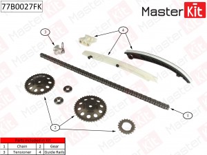Комплект цепи ГРМ OPEL Astra 1.0i-1.4i Z10XE/X12XE 77B0027FK 77B0027FK MASTER KIT