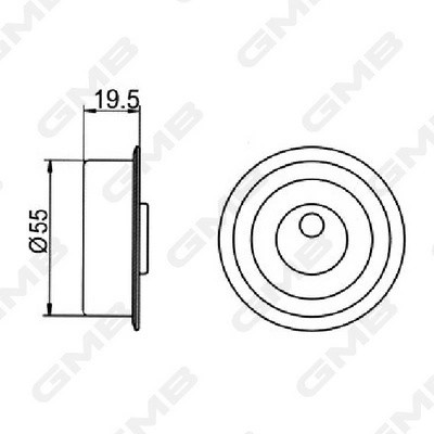Ролик ГРМ MITSUBISHI Eclipse,Galant,Pajero натяжителя GMB GT10070 GMB