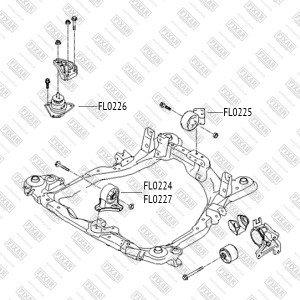 Опора двигателя задняя HYUNDAI Tucson 04-KIA Sportage 04- FL0225 FL0225 FIXAR