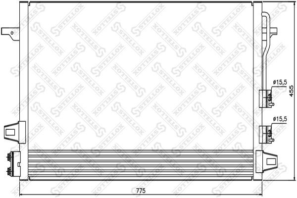 радиатор кондиционера!\ Chrysler Voyager 2.4i-3.8i 00-08 10-45499-SX STELLOX