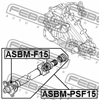 Вал карданный BMW X5 E70 2006-2013 ASBM-PSF15 ASBM-PSF15 FEBEST