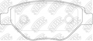Колодки тормозные RENAULT Megane 2 (03-) передние (4шт.) NIBK PN0362 NIBK