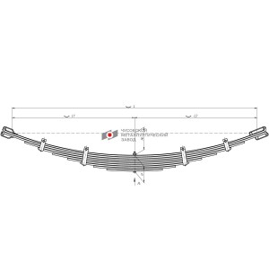Рессора ГАЗ-66,ПАЗ-3205 передняя (9 листов) L=1600мм ЧМЗ 66290201203 OMK AUTO