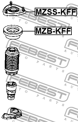 Подшипник опоры MAZDA CX-5 (17-) амортизатора переднего FEBEST MZB-KFF FEBEST