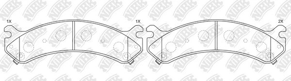 PN0409-NIBK колодки дисковые передние!\ Cadillac DTS, Chevrolet Silverado, Humme PN0409 NIBK