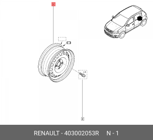 диск колесный!\ Renault 403002053R RENAULT
