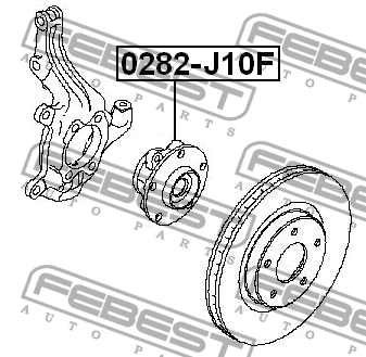 Ступица передняя в сборе NISSAN QASHQAI, JUKE 0282-J10F 0282-J10F FEBEST
