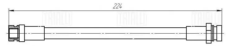 Шланг сцеп. раб. цилиндра для а/м Hyundai Solaris (11-)/Kia Rio (10-) L224мм (BF BF 326 TRIALLI