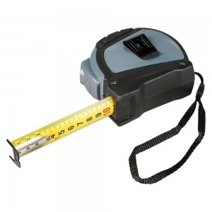 Рулетка AIRLINE 10 м х 25 мм PRO (автостоп, дв. зацеп, дв. шкала) в прорезиненно ATBQ018 AIRLINE