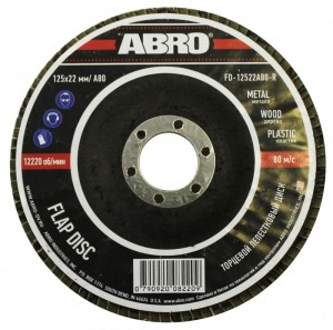 Круг абразивный лепестковый торцевой "ABRO" 125х22,23 мм P120 FD12522A120R ABRO
