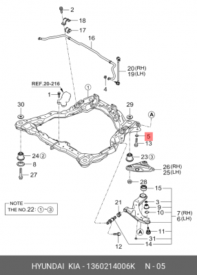 шайба! d6мм\ Hyundai/Kia 1360214006K HYUNDAI