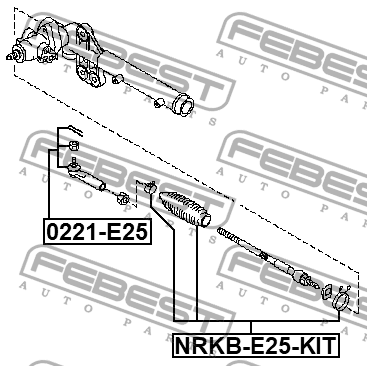 Пыльник рулевой NISSAN CABSTAR TWNMAKE F24W 2007.12-2009.12 NRKB-E25-KIT NRKBE25KIT FEBEST