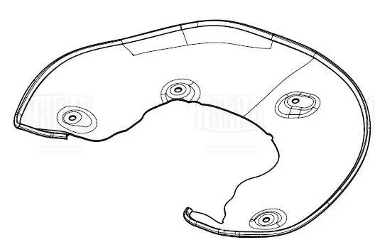 Кожух торм. диска для а/м Audi A6 (11-)/Q5 (08-) перед. лев. (BDSP 2505) BDSP 2505 TRIALLI