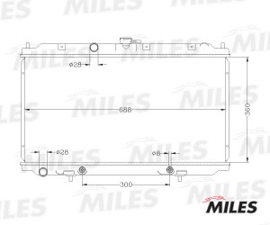 Радиатор NISSAN ALMERA N16 2000-/PRIMERA P12 2002- 1.8 AT паяный ACRB114 ACRB114 MILES