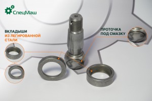 палец рулевой!в сб. с вкладышами из легирован.стали с проточкой под смазку на ша 53363003065 SPETSMASH