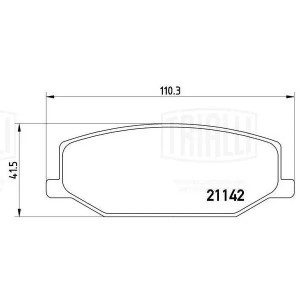Колодки торм. Suzuki Jimny (98-) диск. перед. (PF 4331) PF4331 TRIALLI