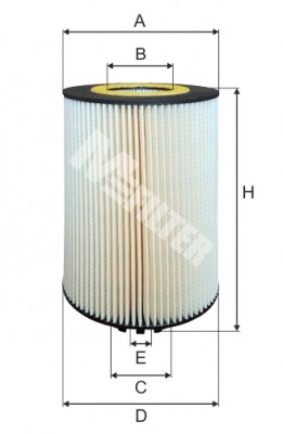 фильтрующий элемент масла! H204.5 D122 d44.5/57 \ MAN TGA/TGX/TGS TE644 MFILTER AUTOMOTIVE FILTERS
