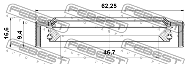 Кольцо уплотнительное OPEL Antara (07-) КПП FEBEST 95IEY-48620917C FEBEST