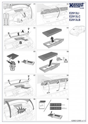 фильтр салона!\ MB W639 Viano/Vito 109CDi/111CDi/115CDi/119/122 03> E2913LI HENGST