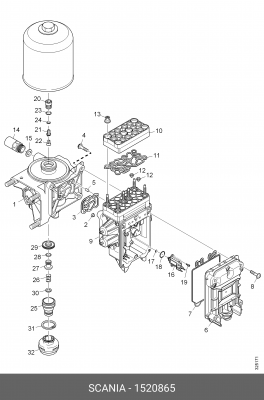 Прокладка резиновая 1520865 SCANIA