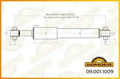 Амортизатор кабины KAMAZ / MB о.н 3758900519 — 2 года безусловной гарантии 090011009 SONDER