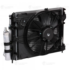 Блок охл. (радиатор+конденсер+вентилятор) для ам Renault Logan (04-) AC+ (LRK 09 LRK 0982 LUZAR