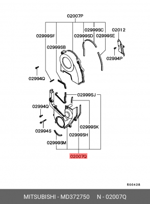 MD372750 РЕМЕНЬ MD372750 MITSUBISHI