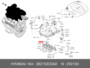 прокладка впускного коллектора!\ Hyundai Equus 282153CDA0 HYUNDAI