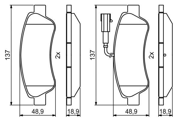 0 986 494 994 колодки дисковые задние!\ Fiat Ducato 2.3JTD 14>, Citroen Jumper 0 0 986 494 994 BOSCH