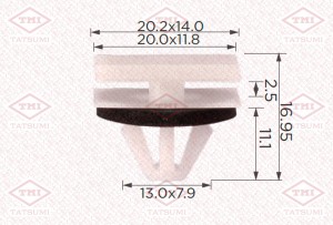 Клипса автомобильная [упаковка 10 штук] TJB1535 TJB1535 TATSUMI