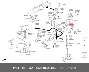 Серьга HYUNDAI HD65,72,78 рессоры задней OE 5523045004 HYUNDAI KIA