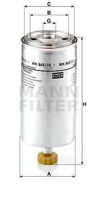 Фильтр топливный F 85/95, 85 CF, 95 XF, CF 85, XF 95/105 WK 845-10 MANN FILTER