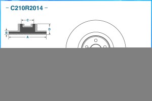 Тормозной диск передний C210R2014 C210R2014 CWORKS