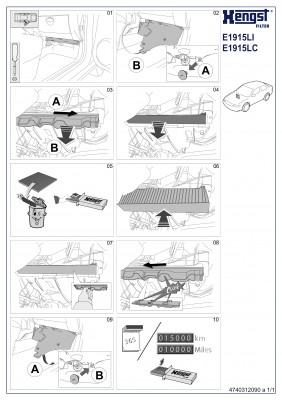 Фильтр салона [угольный] E1915LC HENGST