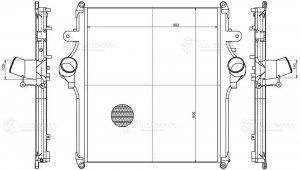 Охладитель наддувного воздуха (интеркулер) КАМАЗ-54901 "LUZAR" LRIC 0791 LUZAR