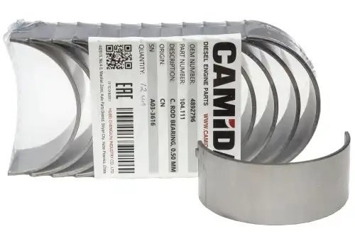 Вкладыш коленвала шатунный нижний ремонт. (0.5 мм) КАМАЗ дв. Cummins ISBe, ВТ 48 104111 CAMIDA