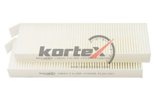 Фильтр салонный CITROEN C4 PICASSOBERLINGOPEUGEOT PARTNER30085008 08- (к-т 2шт)  KC0109 KORTEX