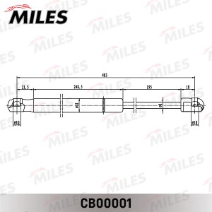 Упор газовый крышки багажника FORD FOCUS 04- CB00001 CB00001 MILES